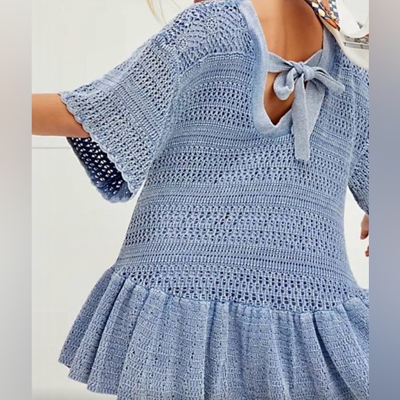 Free People Unique Crocheted Cotton Mini - Picture 9 of 13